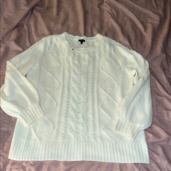 Talbots Pearl Embellished Sweater Plus Size New With Tags - Picture 3 of 10